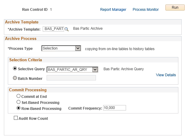 Archive Data To History page