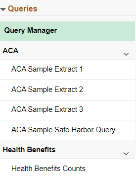 Benefits WorkCenter - Queries Group Box
