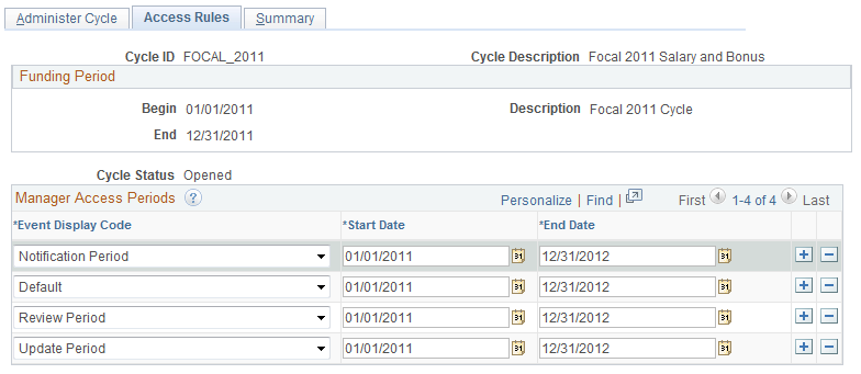 Access Rules page