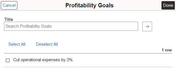 <><Section Name> - Goals page