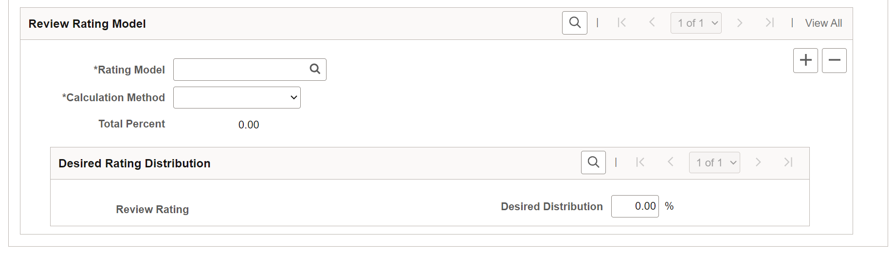 Set Up Mgr Rating Distribution page (2 of 2)