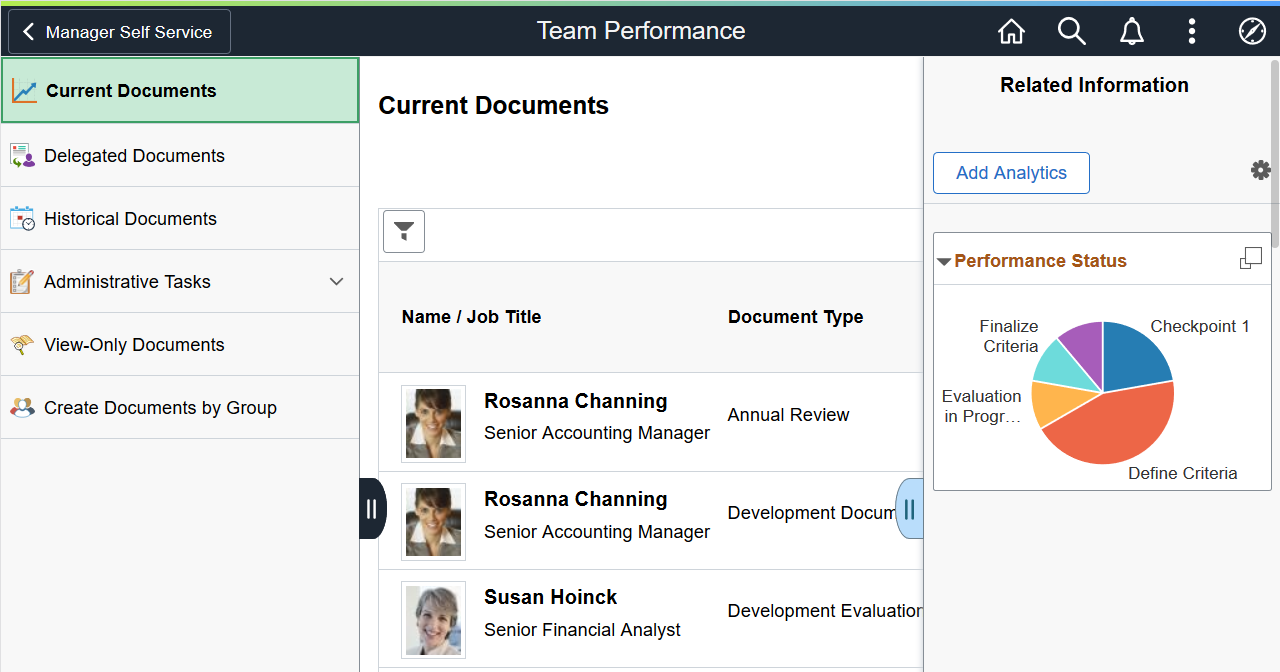 (Tablet) Supplementary panel for Team Performance