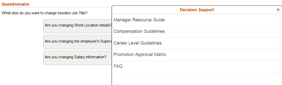 Decision Support panel in PeopleTools versions older than 8.55