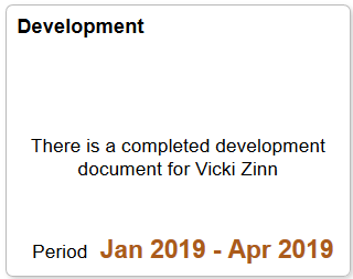 Development (Summary) tile