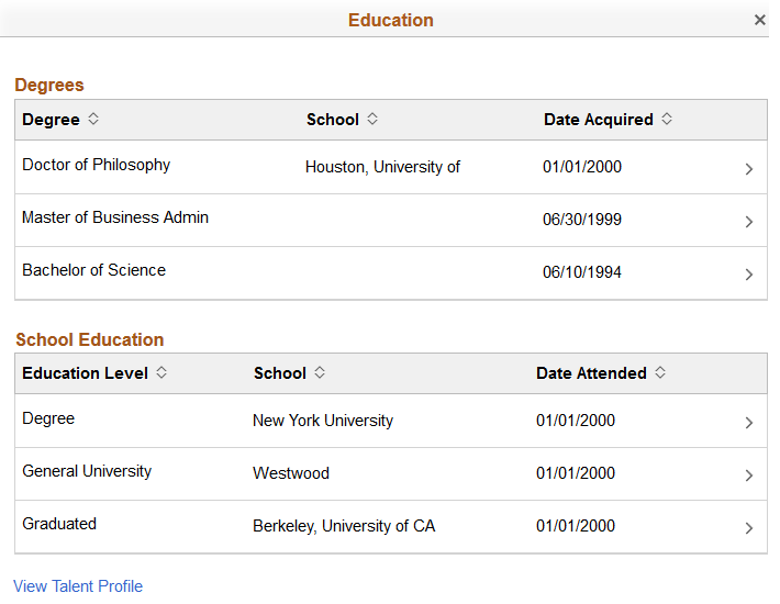 Education page