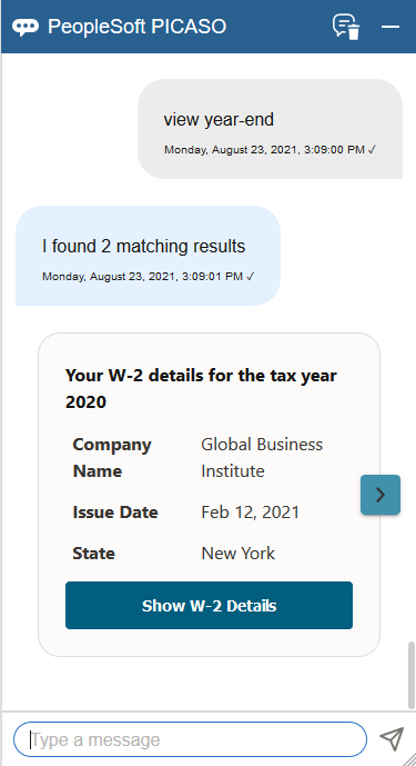 Example of an year-end form inquiry
