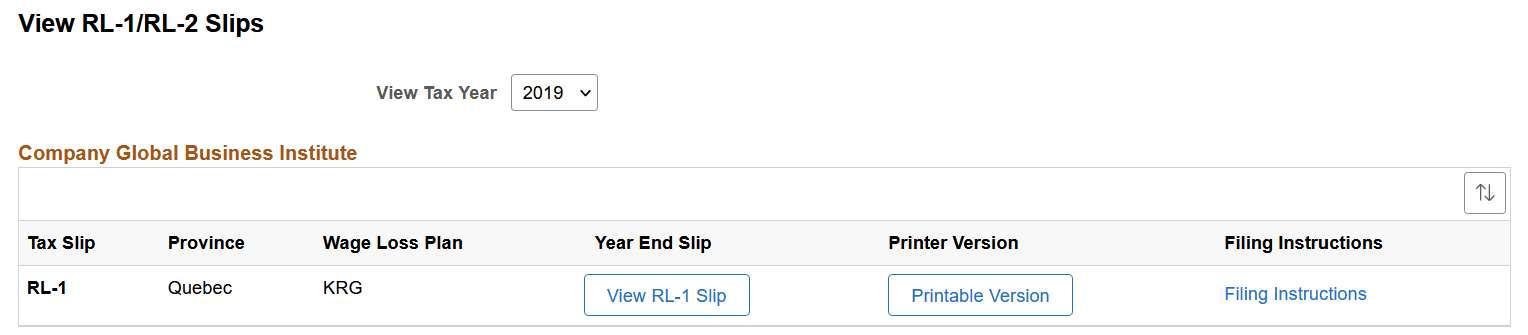 View RL-1/RL-2 Slips page in screen reader mode