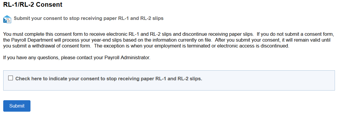 RL-1/RL-2 Consent page