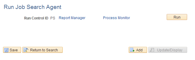 Run Job Search Agent page