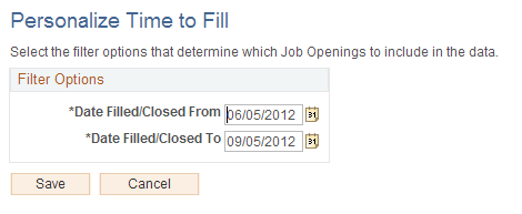 Personalize Time to Fill page
