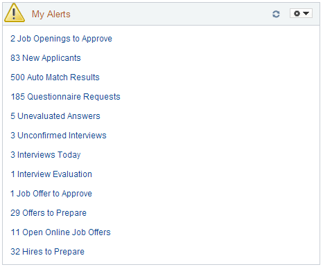 My Alerts pagelet