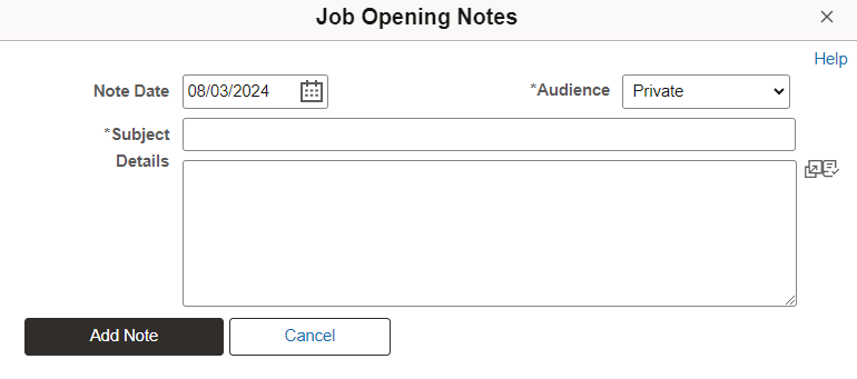 Add Notes Page