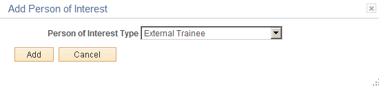 Add Person of Interest page