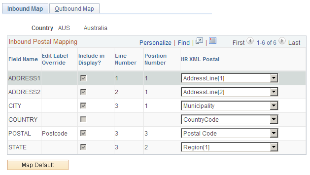Inbound Map page