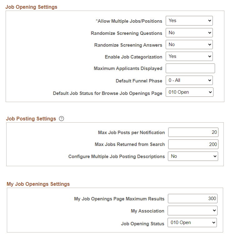 Recruiting Installation - Jobs Tab