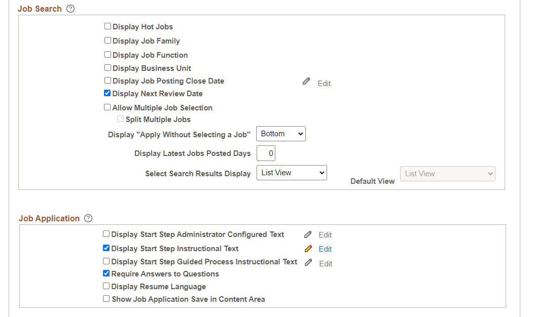 Site Page (3 of 4) of Site Set Up (Careers)
