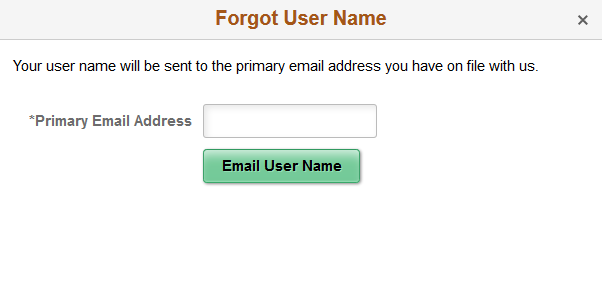 Forgot User Name page (fluid)