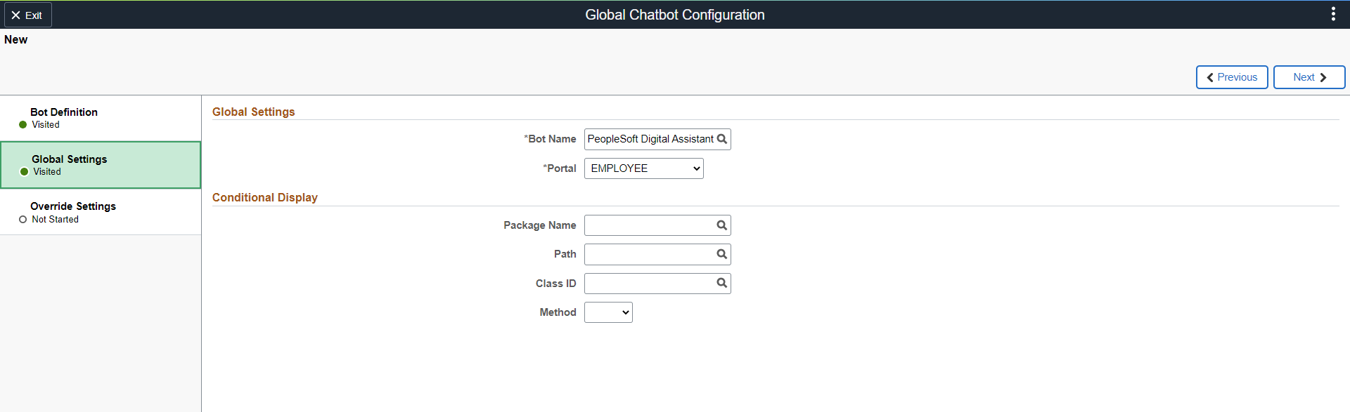 Global Settings for PICASO