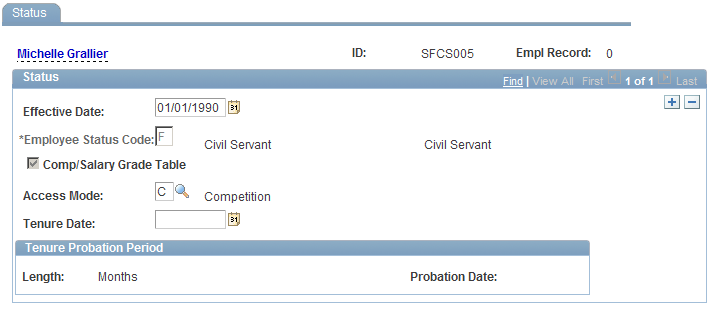 Status page