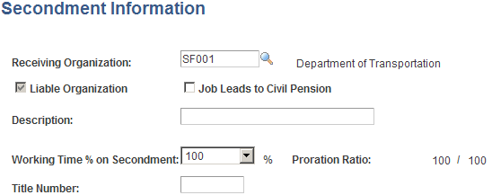 Secondment Information page