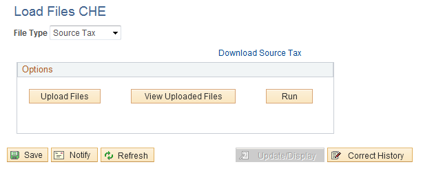 Load Files CHE page