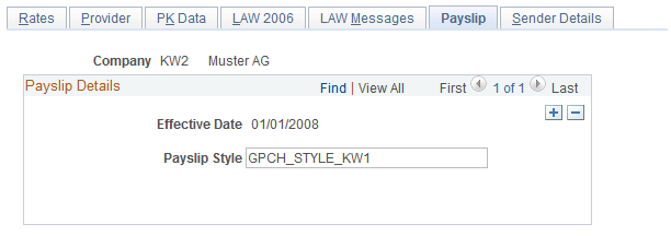 Payslip page