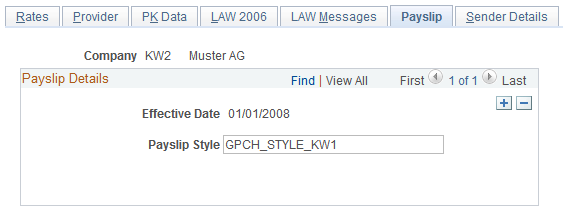 Payslip page