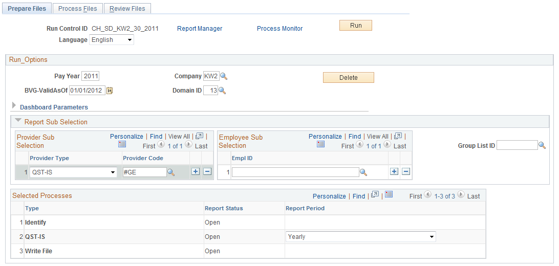 Prepare Files page - preparing Source Tax XML for Geneva, Vaud and other Cantons