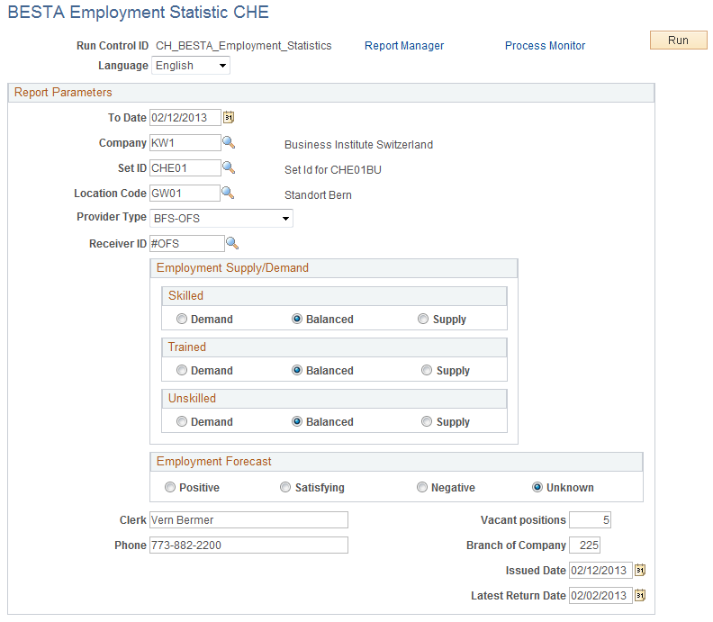 BESTA Employment Statistic CHE page