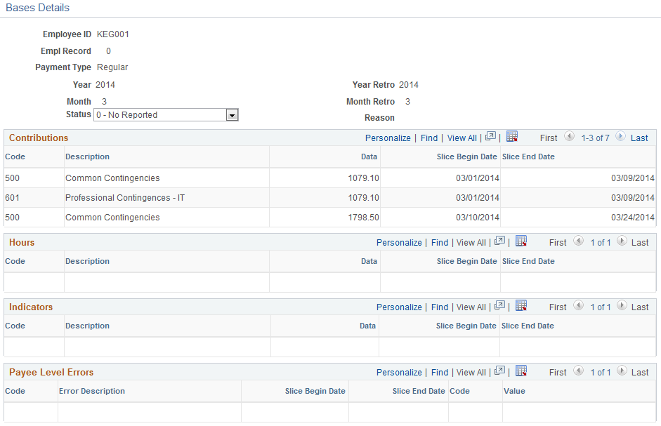 Bases Details page