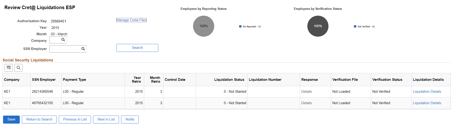 Review Cret at Liquidation ESP page