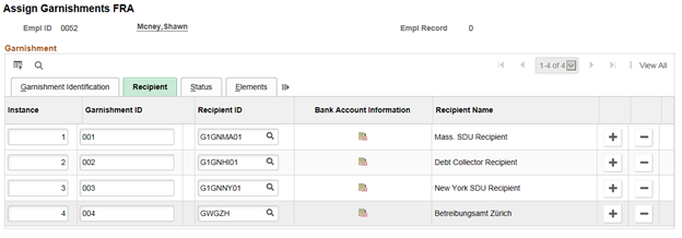 Assign Garnishments FRA page_Recipient