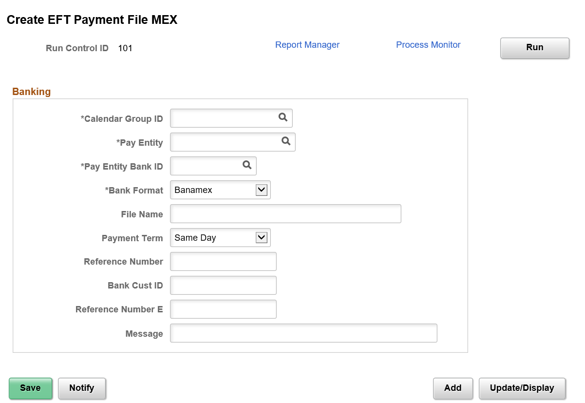 Create EFT Payment File Mex