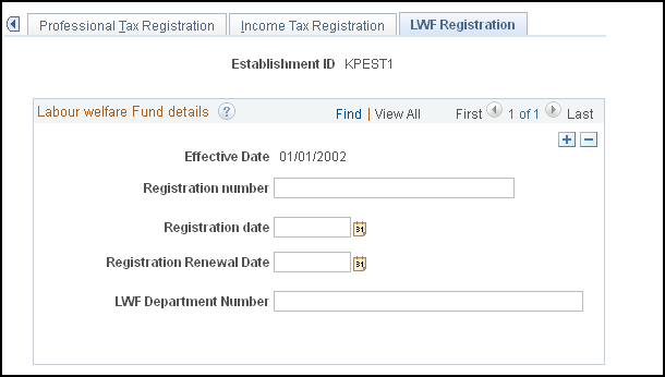 LWF Registration page