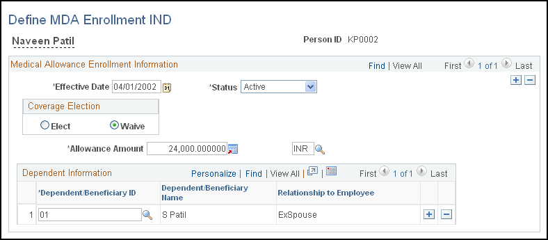 Define MDA Enrollment IND page