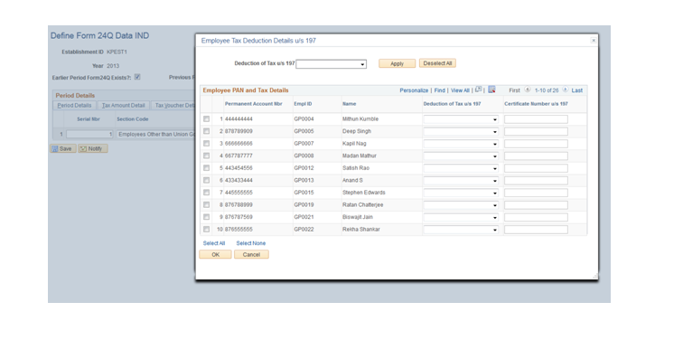 Employee Tax Deduction Details US197