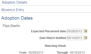 Adoption Details page
