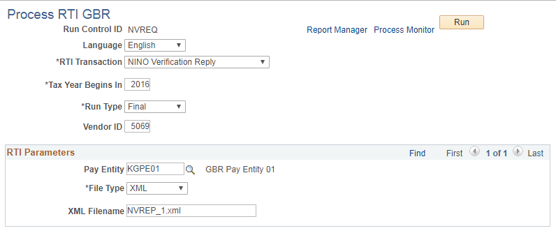 Process RTI GBR page for NVREP