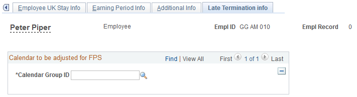 Late Termination Info page