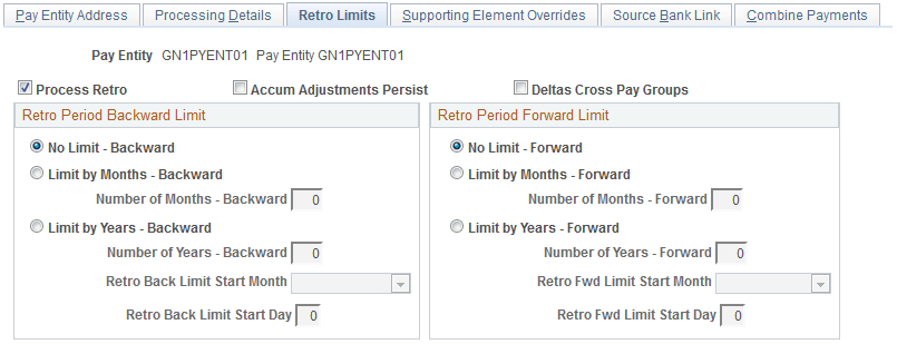 Retro Limits page