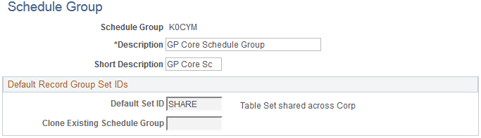 Schedule Group