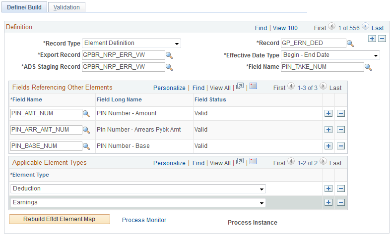 Define/Build page