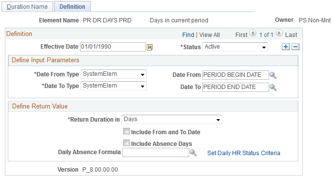 Duration - Definition page
