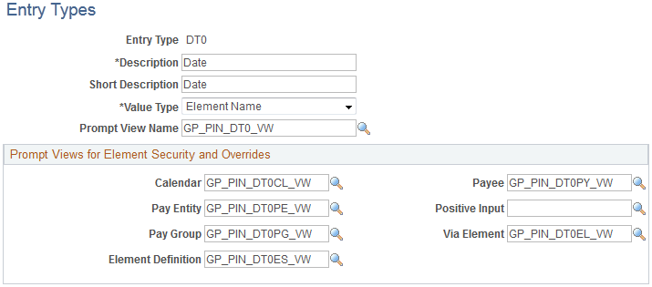 Entry Types page