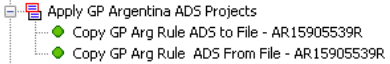 Examples of Change Assistant jobs that copy GP rules package data between databases