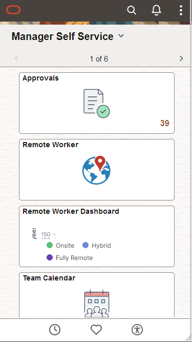 (Smartphone) Manager Self Service homepage