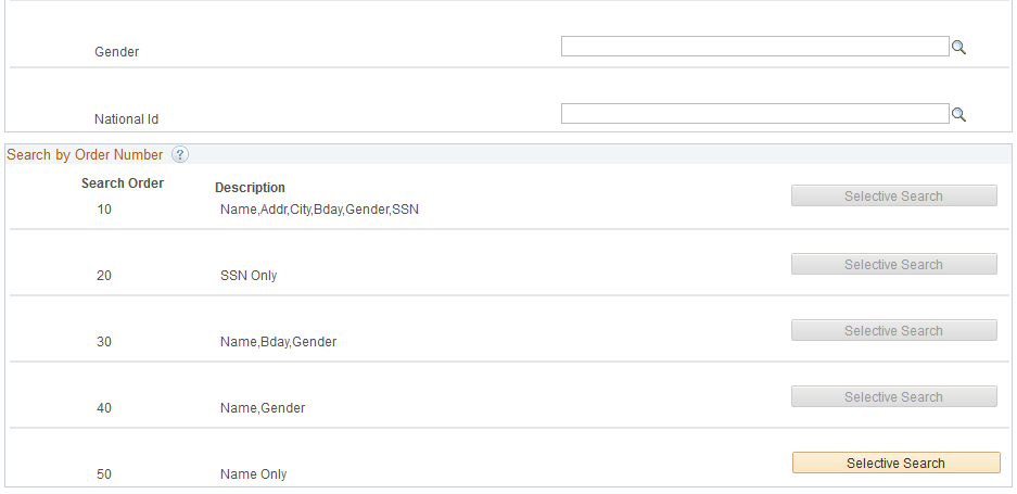 Search Criteria page (2 of 2)