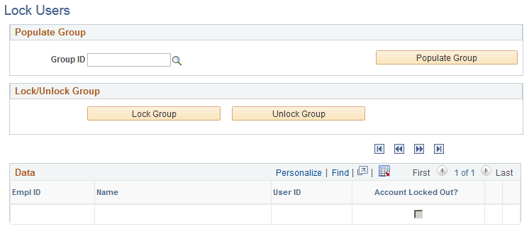 Lock Users page