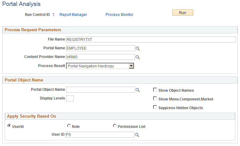 Portal Analysis page