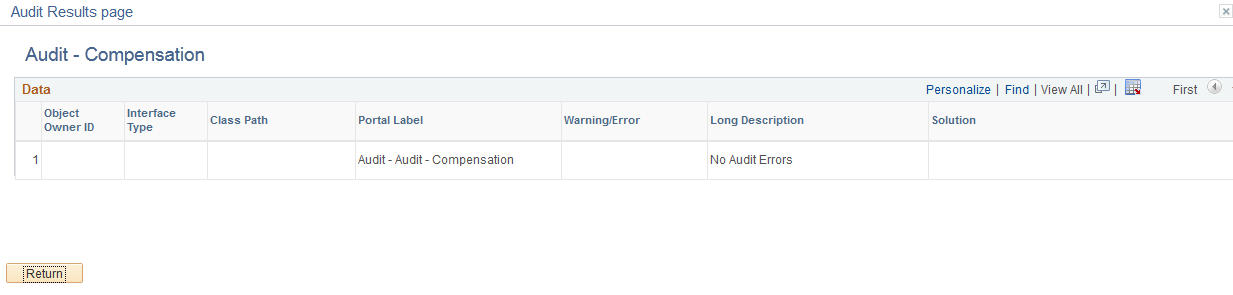 <>Audit Results - Audit <Registry Folder Label> page